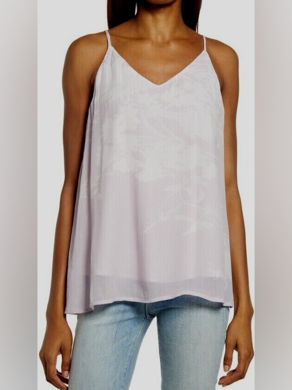 AllSaints Ally Futurae Camisole Tank Top NWT $149 US 10 Lavender Sheer Cami
